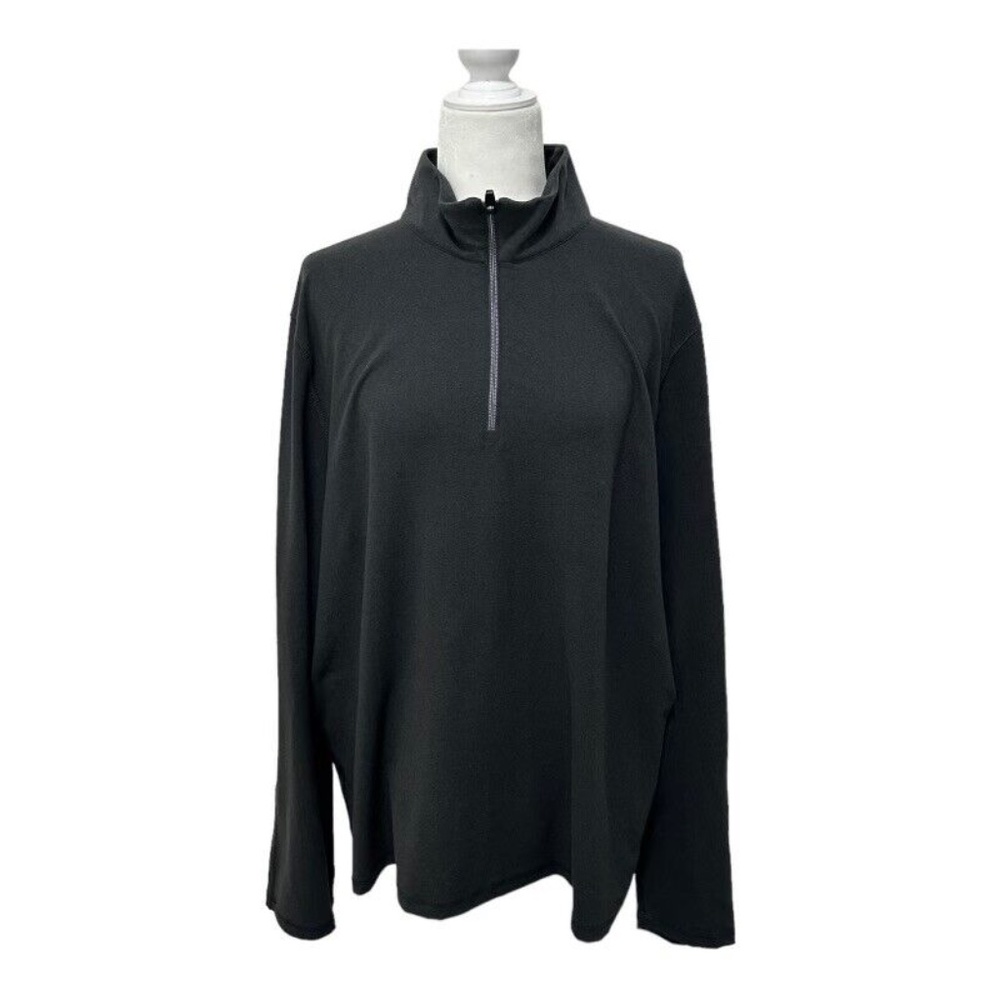 Faherty Brand Men's Forever Sweater Quarter Zip Black Size XL